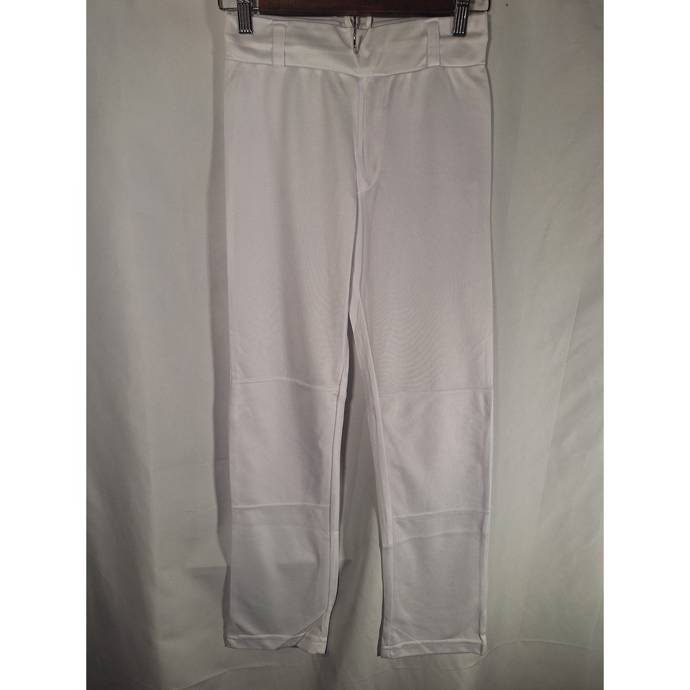 Sports Unlimited Youth Baseball Pants White Fake Fly Belt Loops‎ Size Medium NEW